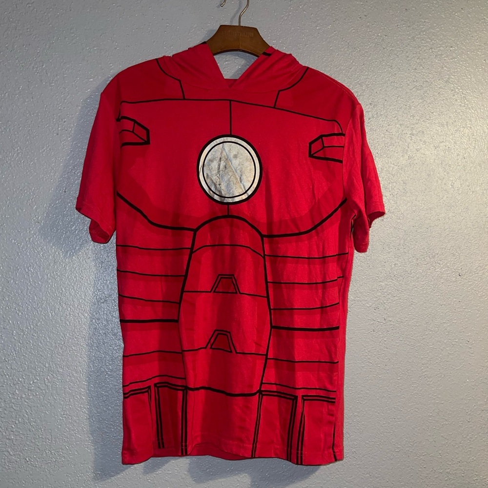 Marcel shirt for men with cap not new normal wear size medium red silver.